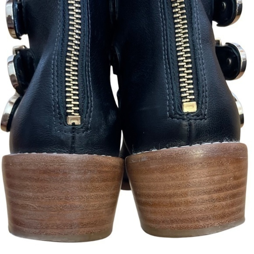 Loeffler Randall โข Fenton Buckle Leather Ankle Booties Boots 7.5 ASO Zoe Benson - Picture 12 of 13